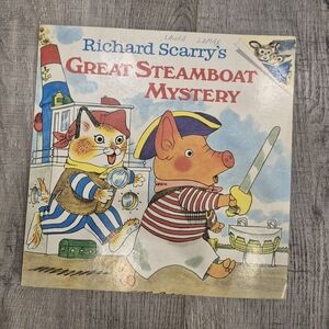 RICHARD SCARRY'S GREAT STEAMBOAT MYSTERY Storybook